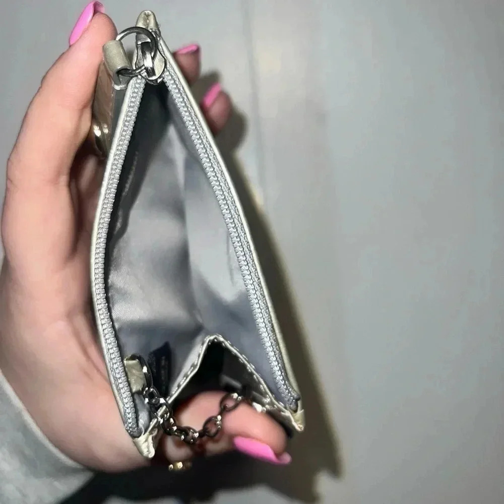 Metallic Coach Small Key Chain Wallet Silver - Picture 7 of 7